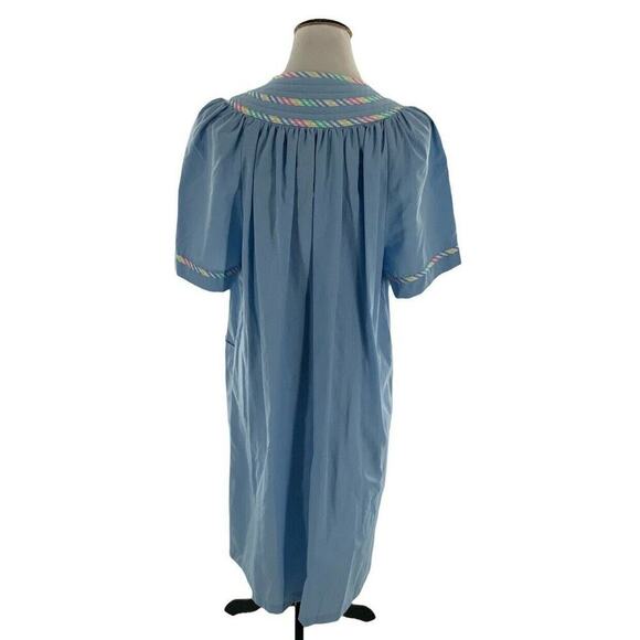 Leisure Life Vintage House Dress Womens Size 1X Short Sleeve Button Down Pockets - Picture 3 of 8